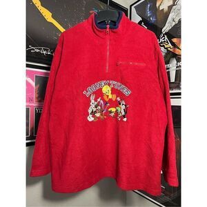 Vintage 2000 Looney Tunes Embroidered Fleece Jacket